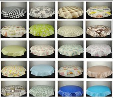Round Wipe Clean Tablecloth -