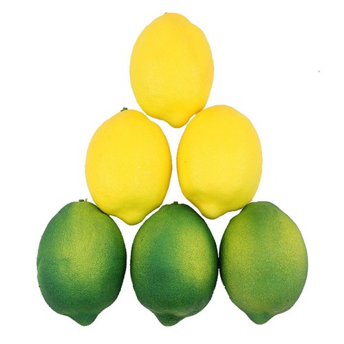 Fruit artificial lemons 6pcs - fruit,