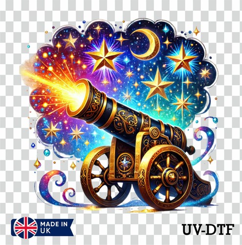 Cannon dtf sticker - cannon, glass