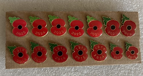 Enamel poppy flower leaf - enamel,