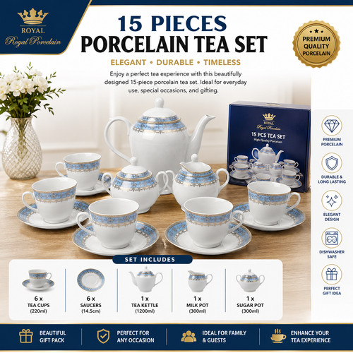 Royal pieces porcelain tea - royal,