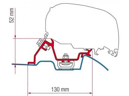 Fiamma awning adapter - fiamma, brackets