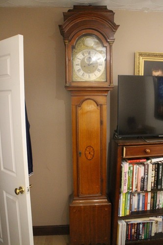 Antique longcase clock - antique, day