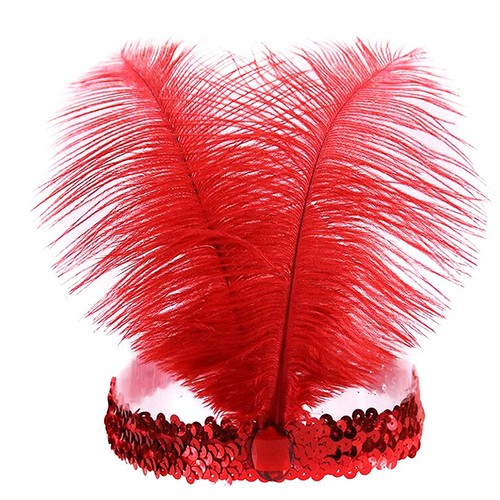 Sequins feather headband - sequins,