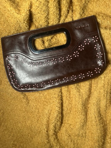 Brown handbag with pink - with,