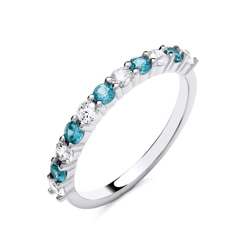 Sterling silver 925 blue - silver, topaz
