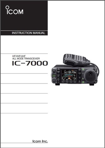 Icom 7000 instruction - icom, ic-7000