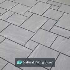 Indian Sandstone Paving slabs Kandla Grey  | Mixed Sizes | 22mm Cal | 19 SQM