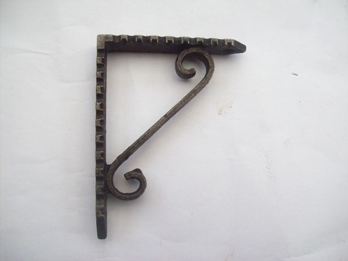 Black wax finish - scroll, shelf