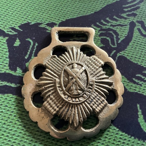 Vintage military horse brass - vintage,
