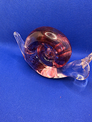 Vintage amethyst glass snail - vintage,