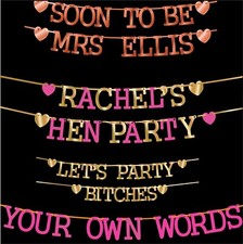 personalised hen party banner