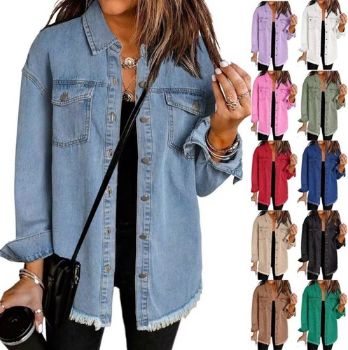 Women denim jacket oversized - women's,