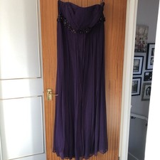 Monsoon Ladies BNWT 100% Silk Purple  Evening Occasion Party Long Dress,18