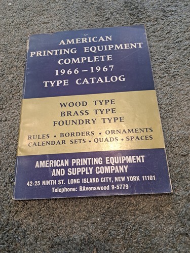 American printing equipment - printing,