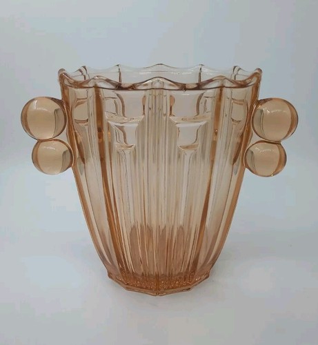 Stolzle art deco pink glass - deco,