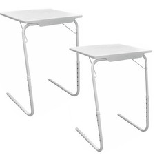 2X TABLE MATE II WITH METAL CLIPS HEAVY DUTY DINNER LAPTOP TRAY FOLDING DESK BED
