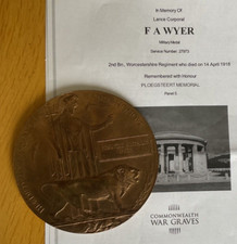 WW1 Memorial Death Penny