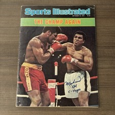 Muhammad Ali Signed Sports Illustrated Magazine The Champ Again Auto No Label