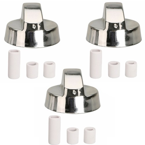 Silver oven hob - knob, gas