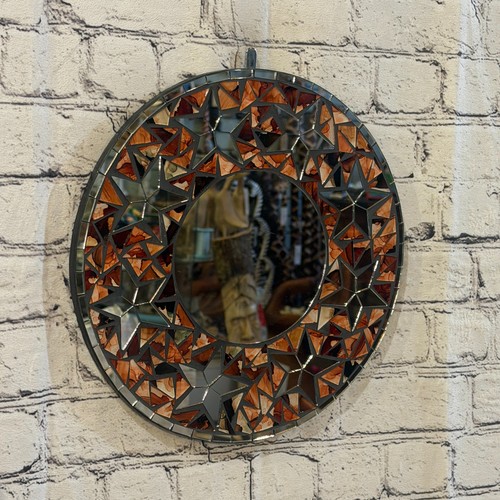 Orange star black - mosaic, tile