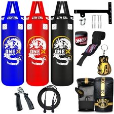Junior 3ft Punch Bag Heavy Duty Filled Boxing Martial Arts Training Gym Bag Set