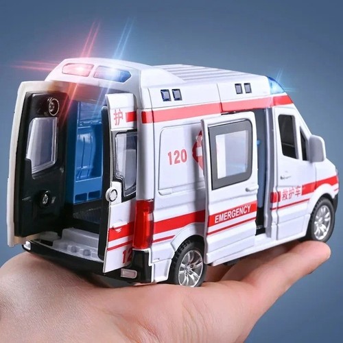 White ambulance vehicles toys - white,