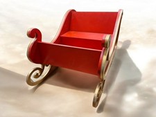 60cm Santa Sleigh MDF Christmas Decoration, Painted or Unfinished