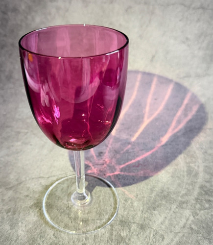 Vintage cranberry pink glass - pink,