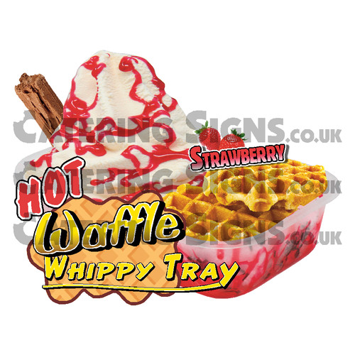 Strawberry hot waffle - strawberry, tray