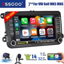 Fits VW Volkswagen Jetta Passat 7" Carplay Android 14 Car Stereo Radio GPS +Cam