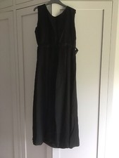 Vintage 1920s Black Satin Slip