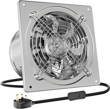 150mm Kitchen Extractor Fan, 525m³/h Stainless Steel Ventilation, Low Noise