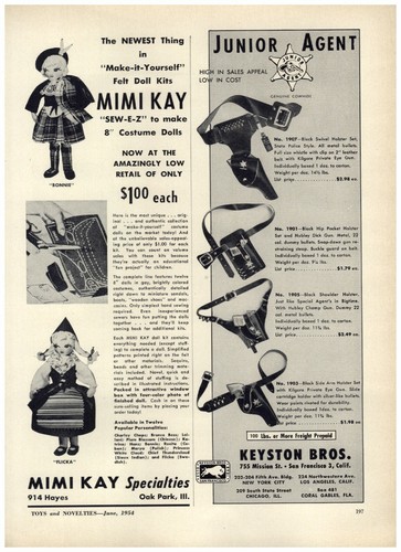 1954 paper keyston bros toy - paper,