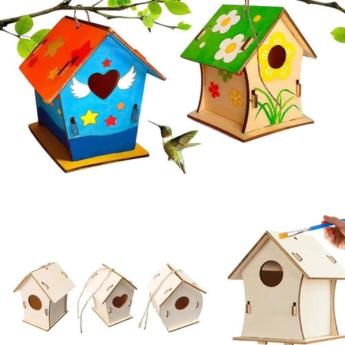 Wooden bird house diy - bird,