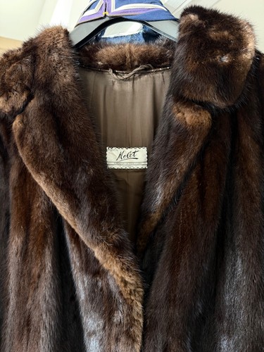 Brown vintage mink fur - mink, coat