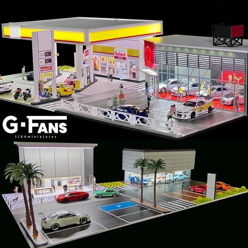 Diorama car garage model - diorama,
