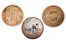 Koi Fish Coaster Engraved