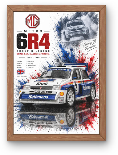 Metro 6r4 rally car poster - 6r4,