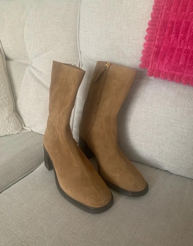 Zara suede boots - suede,