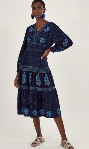 Monsoon dress blue size - blue, s