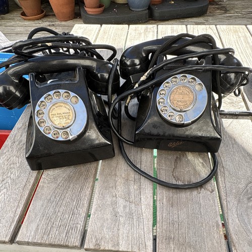 Pair black 1950s bakelite - black,