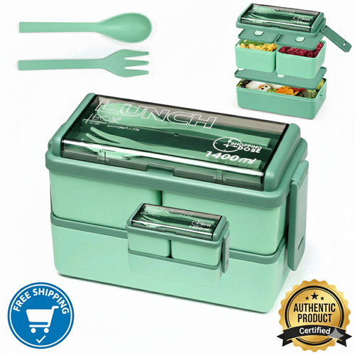 Bento lunch box 1400ml layer - lunch, 2
