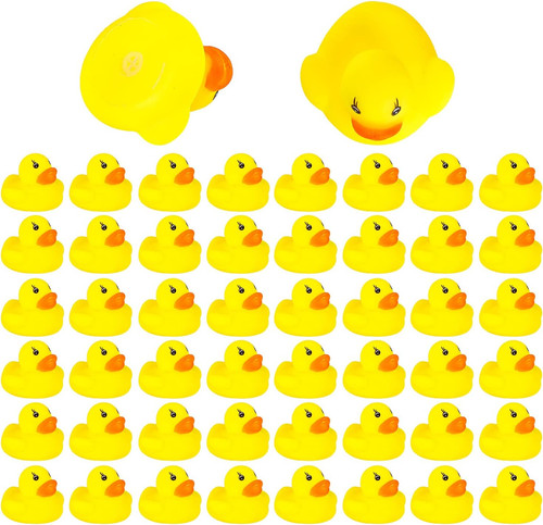 50pcs mini rubber ducks - rubber, bath