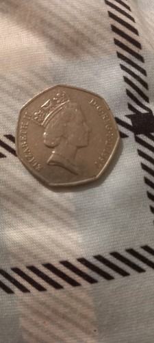 1997 pence coin - 50, old
