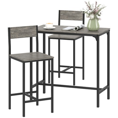 Homcom piece bar table - homcom, 3-piece
