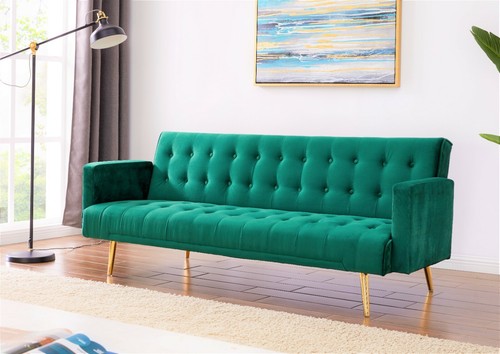 Velvet sofa bed seater - 3,