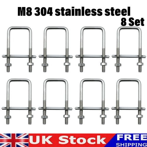 Set square bolts - 8, u-bolts