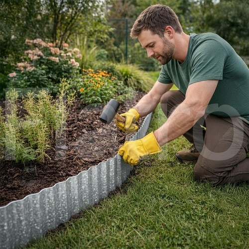 Flexible lawn edging - edging, metal