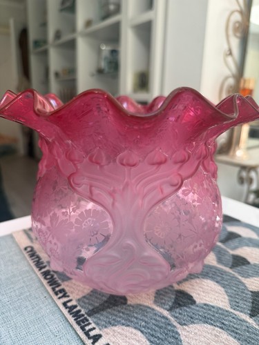 Victorian embossed cranberry - victorian,